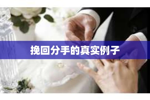 挽回分手的真实例子
