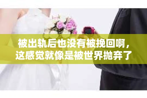 被出轨后也没有被挽回啊，这感觉就像是被世界抛弃了一样。我曾经也经历过这样的事情，那种心如刀割的痛，至今仍记忆犹新。今天，我想和大家聊聊这个话题，希望能给那些正在经历或者曾经经历过类似痛苦的人一些安慰和帮助。