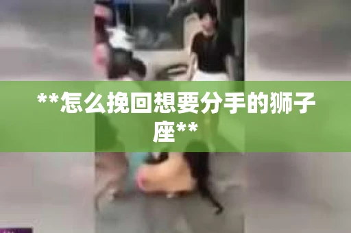 **怎么挽回想要分手的狮子座**