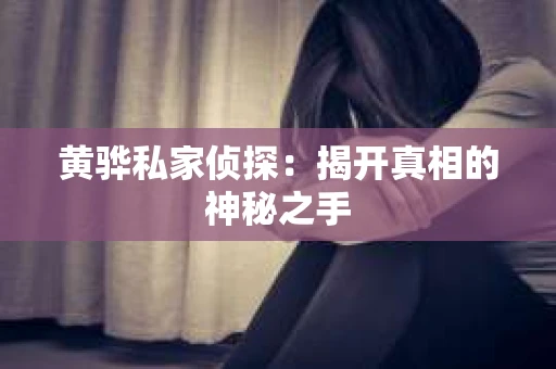 黄骅私家侦探：揭开真相的神秘之手