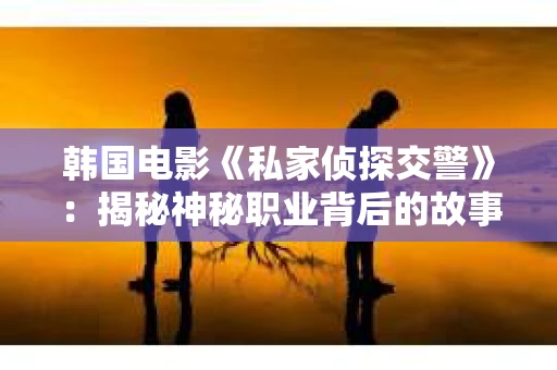 韩国电影《私家侦探交警》：揭秘神秘职业背后的故事