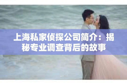上海私家侦探公司简介：揭秘专业调查背后的故事