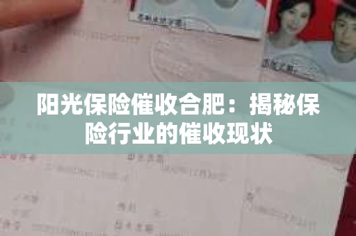 阳光保险催收合肥：揭秘保险行业的催收现状