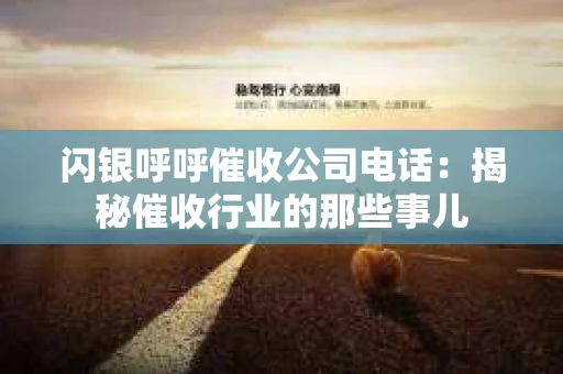 闪银呼呼催收公司电话：揭秘催收行业的那些事儿