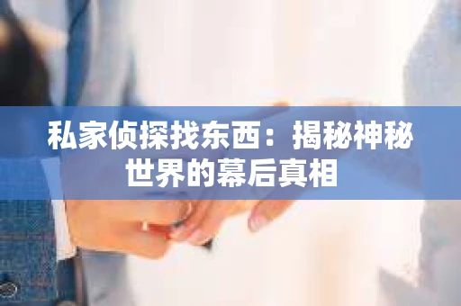私家侦探找东西：揭秘神秘世界的幕后真相