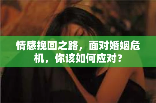 情感挽回之路，面对婚姻危机，你该如何应对？