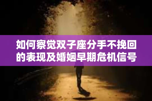 如何察觉双子座分手不挽回的表现及婚姻早期危机信号？
