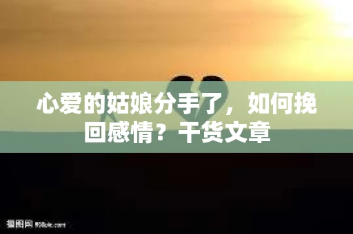 心爱的姑娘分手了，如何挽回感情？干货文章