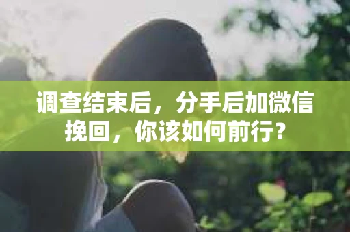 调查结束后，分手后加微信挽回，你该如何前行？