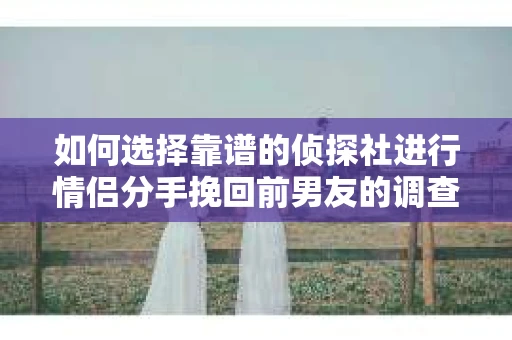 如何选择靠谱的侦探社进行情侣分手挽回前男友的调查？