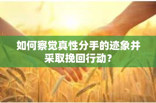 如何察觉真性分手的迹象并采取挽回行动？