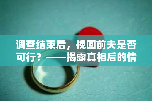 调查结束后，挽回前夫是否可行？——揭露真相后的情感疗愈与人生决策